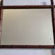 Miroir mural en bois tourné façon bambou, style Napoléon III, XIXe 67x56 cm