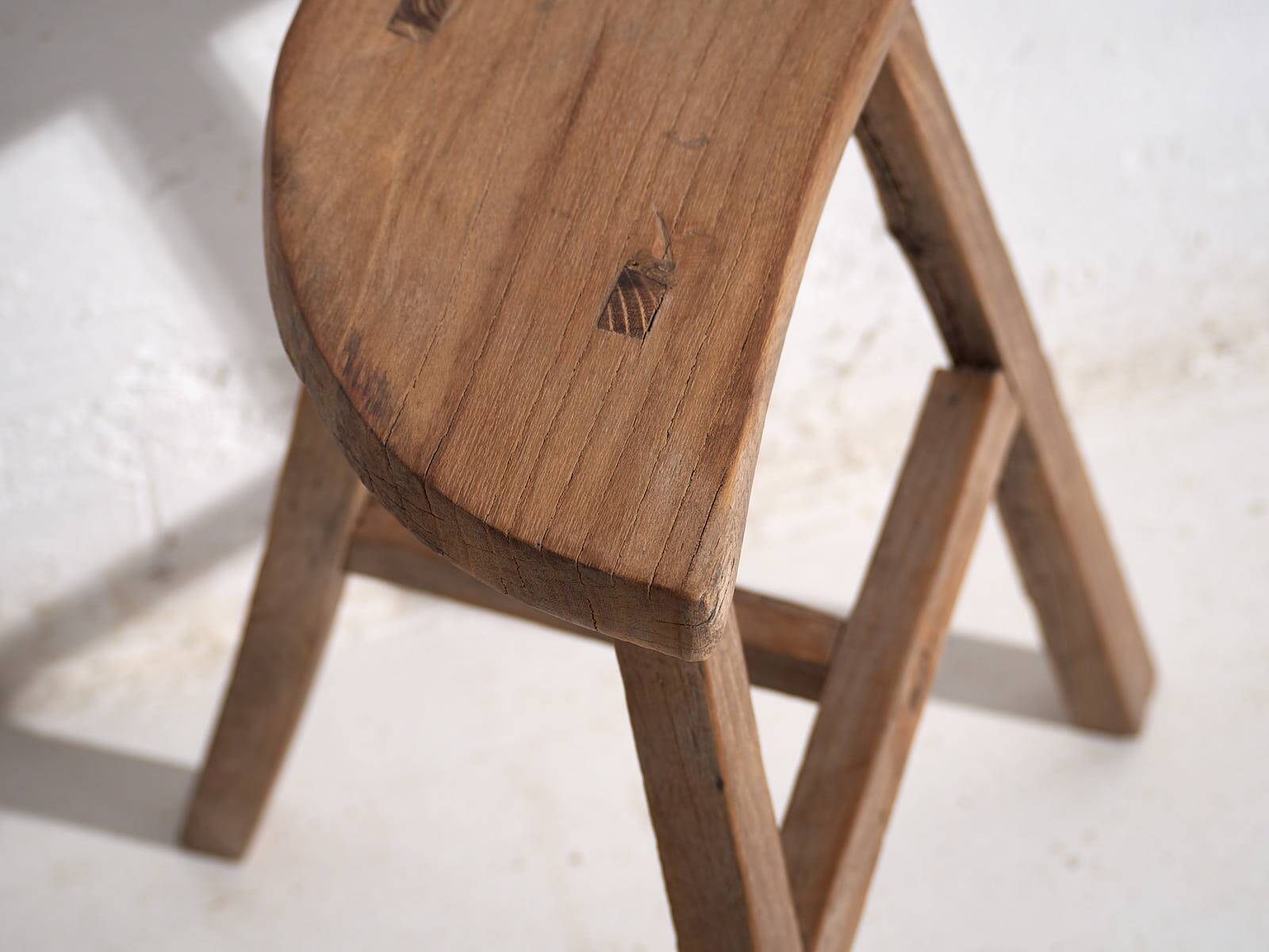 Antique wabi sabi style stool (c.1900) #6