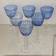 Six two-coloured wine or cocktail glasses.