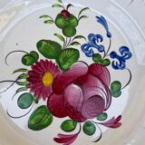 Lot de 6 assiettes anciennes à motif floral