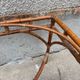 Vintage rattan dining table 70s