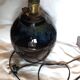 Large Vintage Lamp Base in Glazed Terracotta