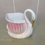 Vintage porcelain swan pot cache