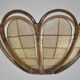 Wall light mother-of-pearl and bamboo flower shape