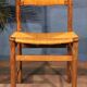 Chaise bois & paille 1960