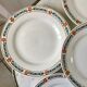 set of 6 flat plates Terre de Fer St Amand model "Molière" XXth