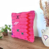 Tribal pink Berber cushion
