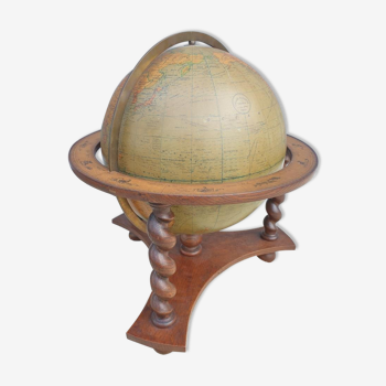 Globe terrestre lumineux Girard-Barrère & Thomas circa 1950