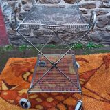 Chrome-plated metal serving cart, 1970s