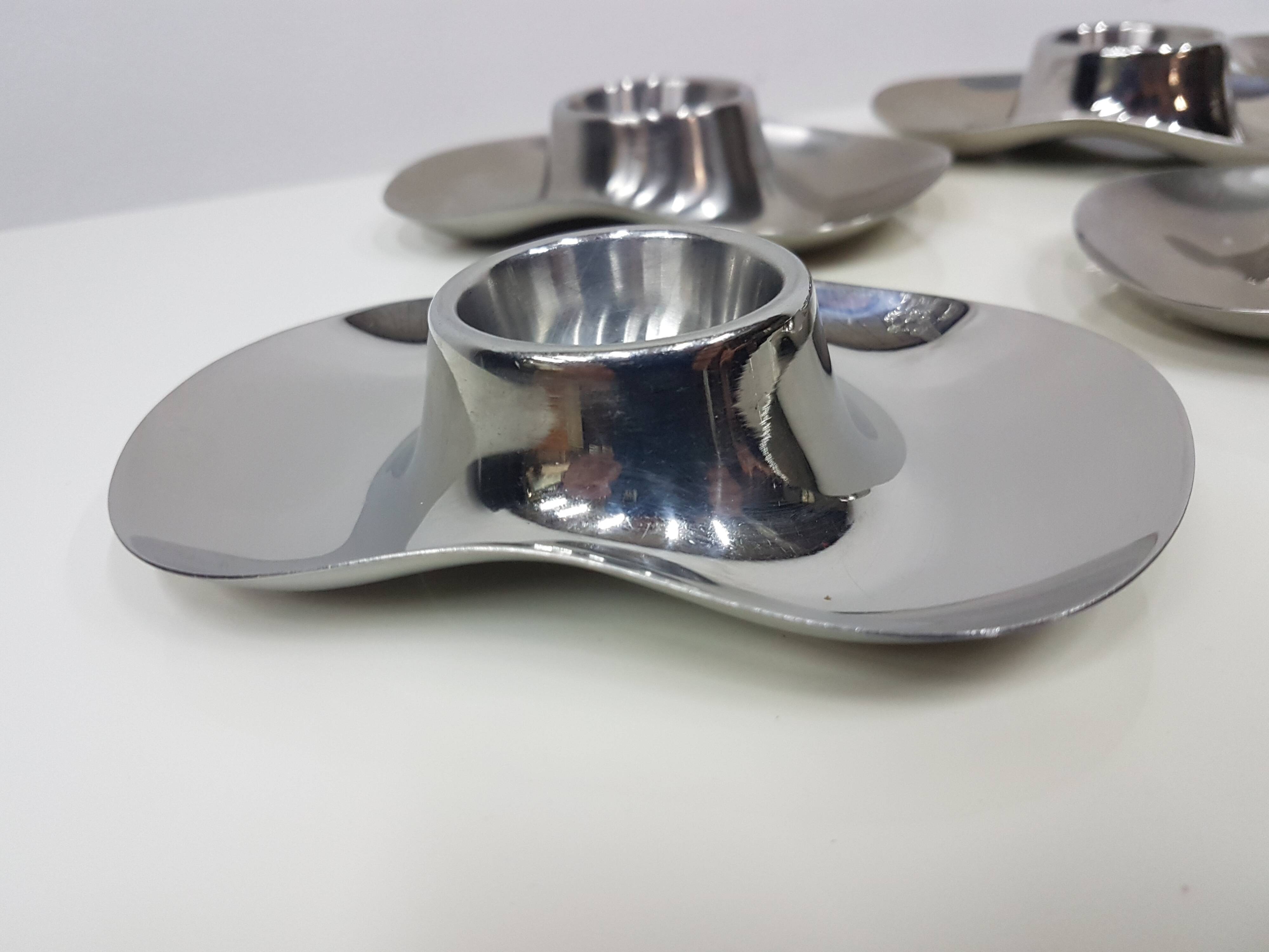 Egg stands, Wilhelm Wagenfeld, Germany, 1960s.