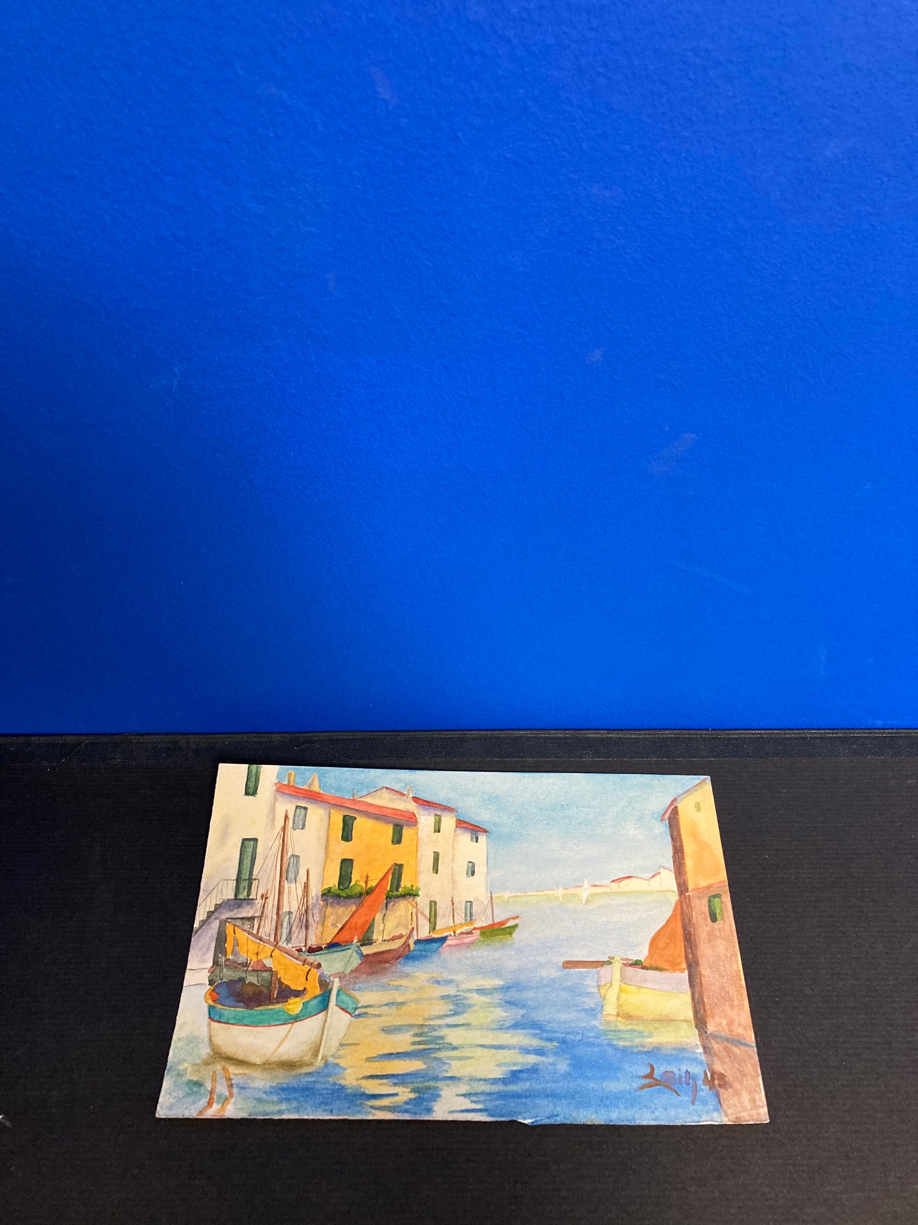 Aquarelle marine vintage