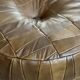 De Sede style khaki leather patchwork pouf / chest
