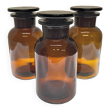 Set of 3 pharmacy bottles.