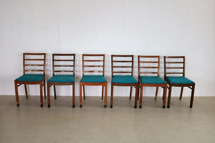 Ensemble de 6 chaises à manger danoises 1960