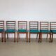 Ensemble de 6 chaises à manger danoises 1960