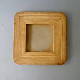 Pine and stoneware trivet from Marais France, 1980s