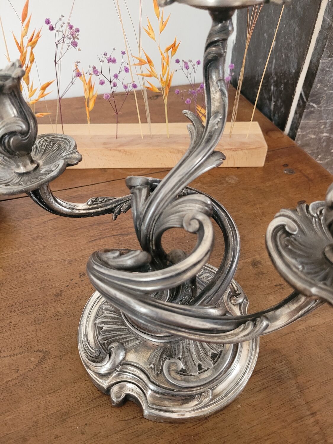 Candelabrum / Chandelier with 3 lights by Saglier Frères