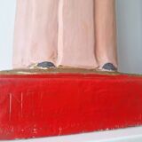 Large antique statue of the Virgin, vintage religious decoration