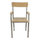 Antique wooden and metal children's chair with armrests – circa 1960
