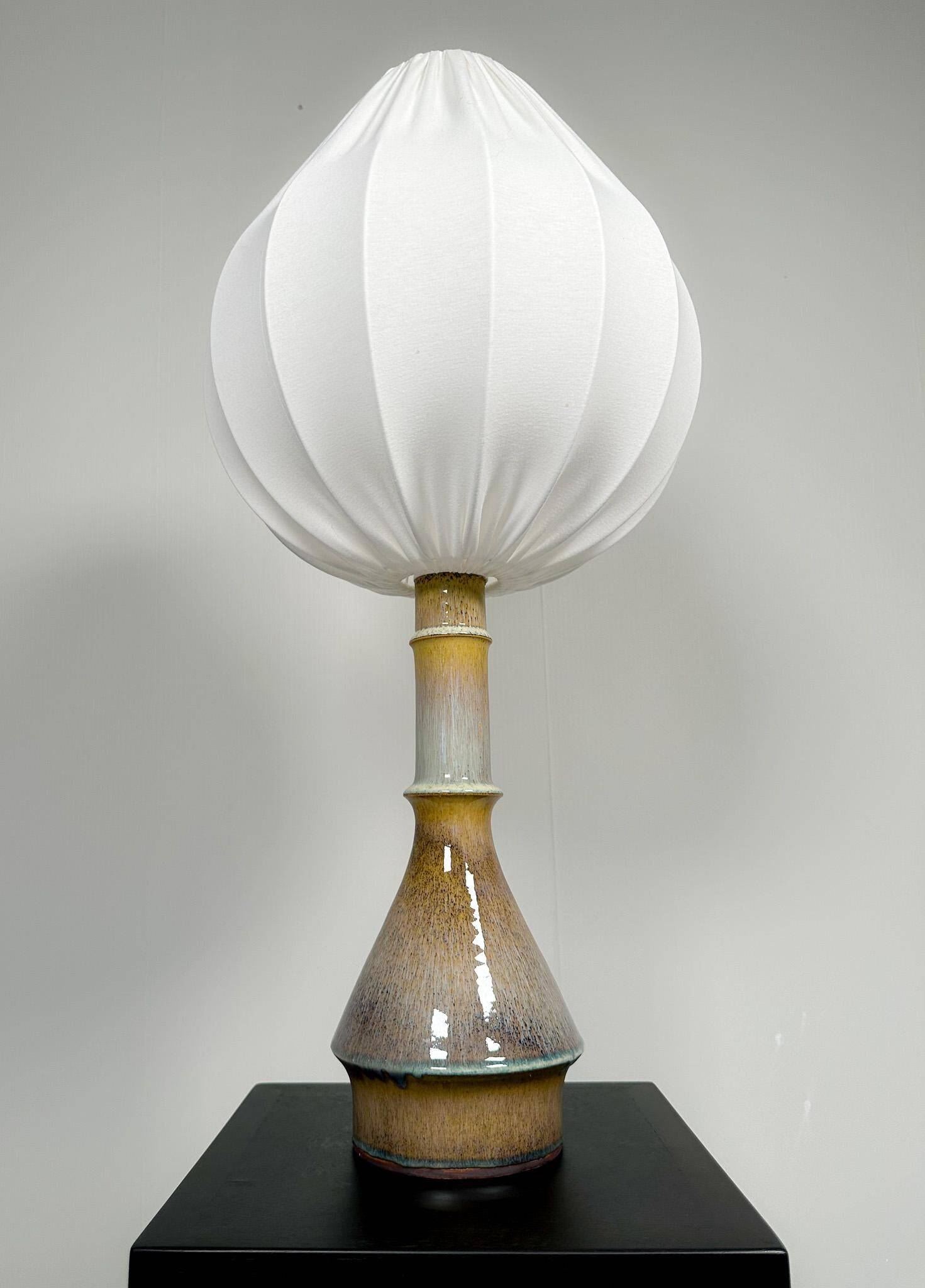 Large unique modern mid-century table lamp by Carl Harry Stålhane Rörstrand, 1950s.