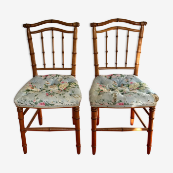 Paire de chaises collection bambou  Napoléon III