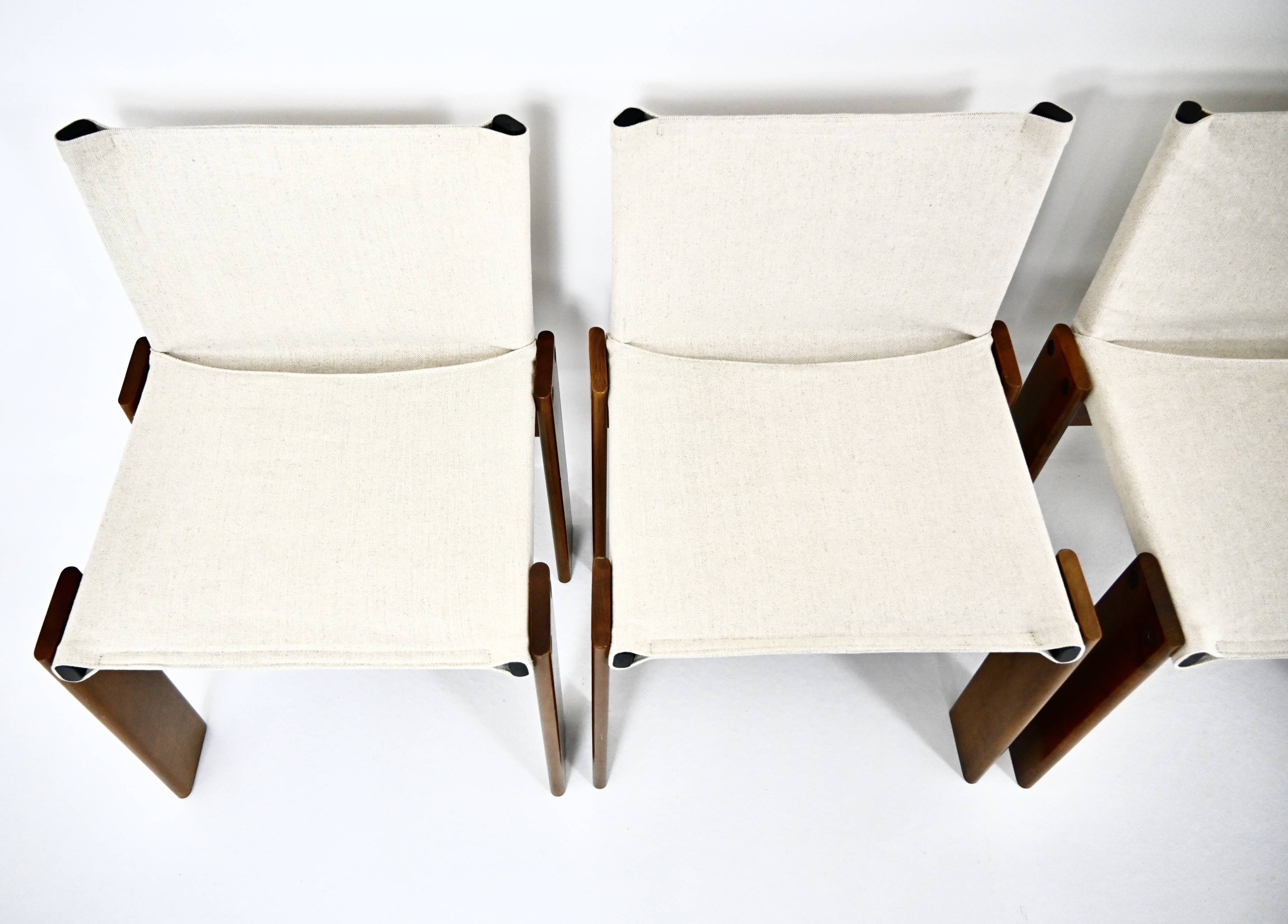 Set of 6 Monk Chairs by Afra & Tobia Scarpa for Molteni, 1970s