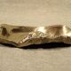 Old empty bronze cup pocket with D'artagnan musketeer decoration 12.9 x 11.1 cm
