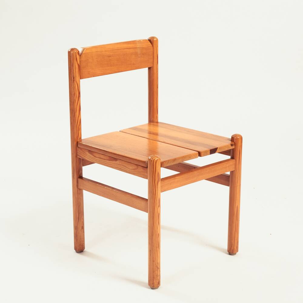 Minimalist japandi pine wooden chairs, 4