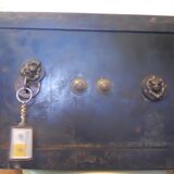 Old safe lion heads