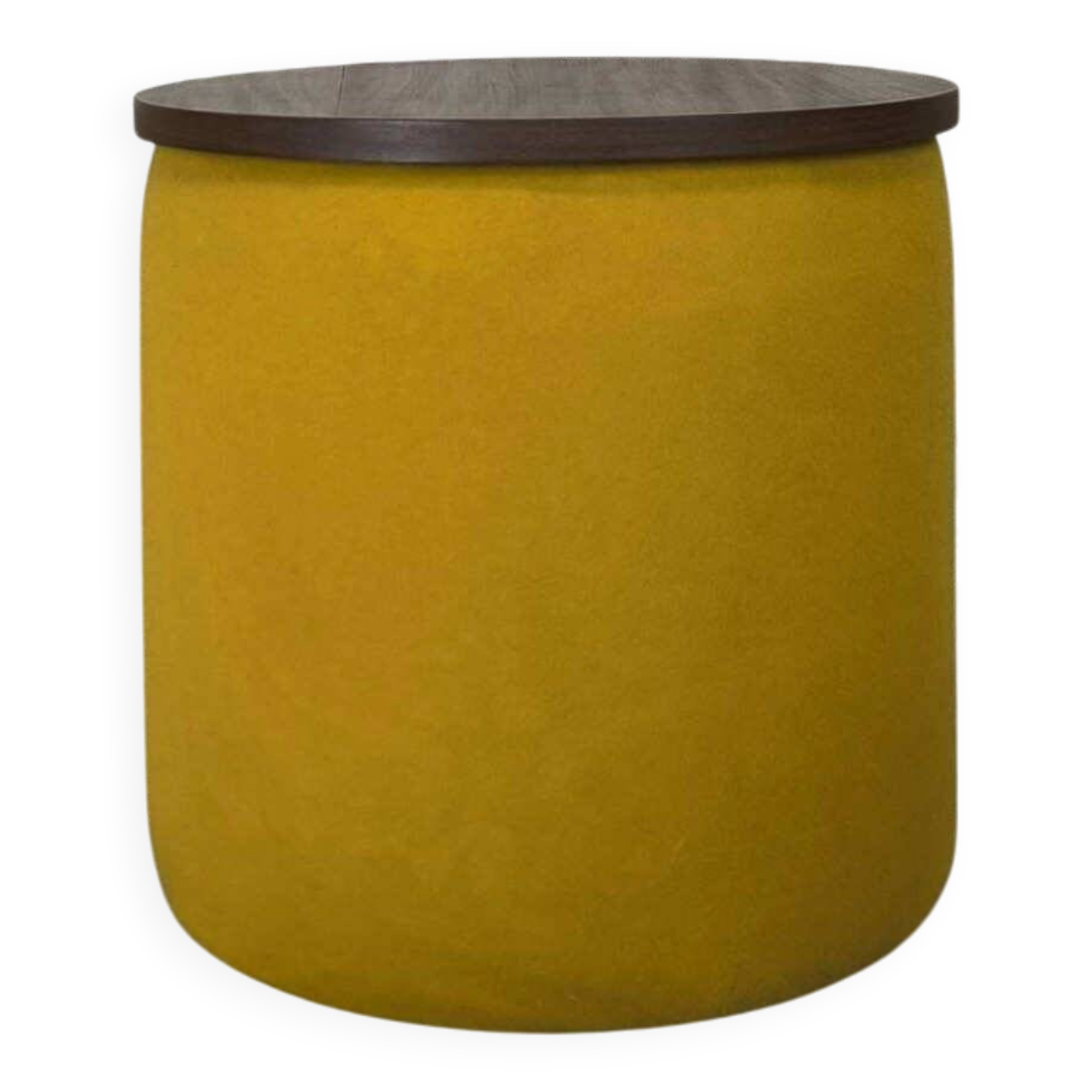 Vintage fabric and teak side table.