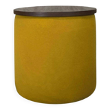 Vintage fabric and teak side table.