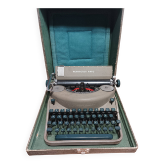 Machine à écrire remington noiseless vert armée made in france années 50