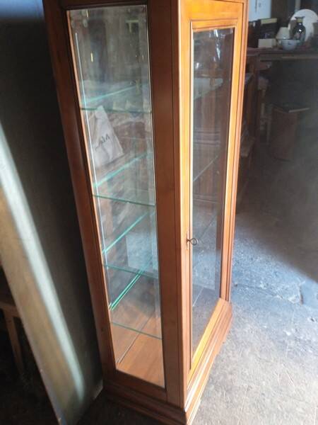Louis Philippe cherry wood display case 180 cm