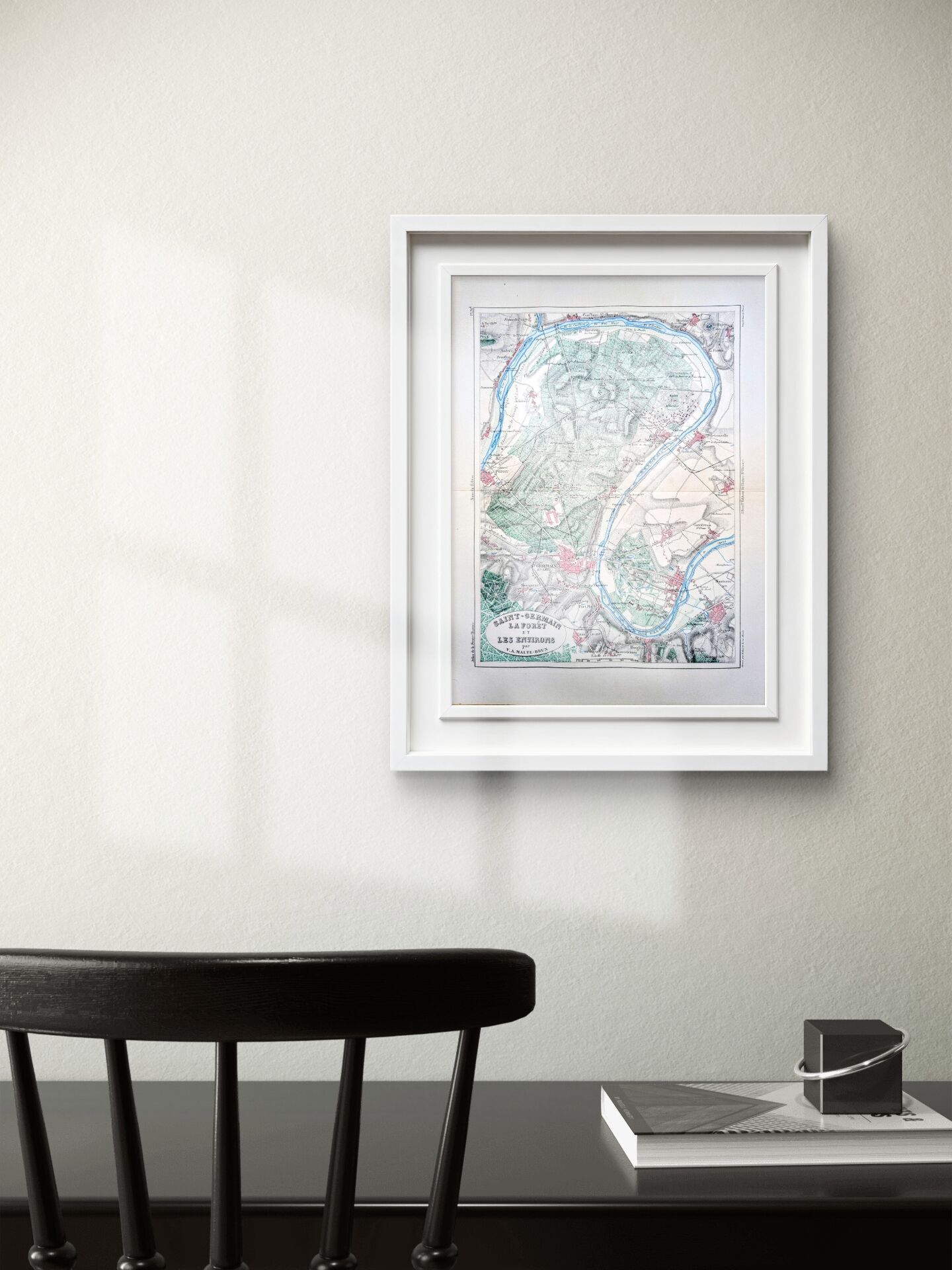 Saint-Germain-en-Laye, printed map from 1883.