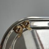 Petit plateau en inox à motif nœuds