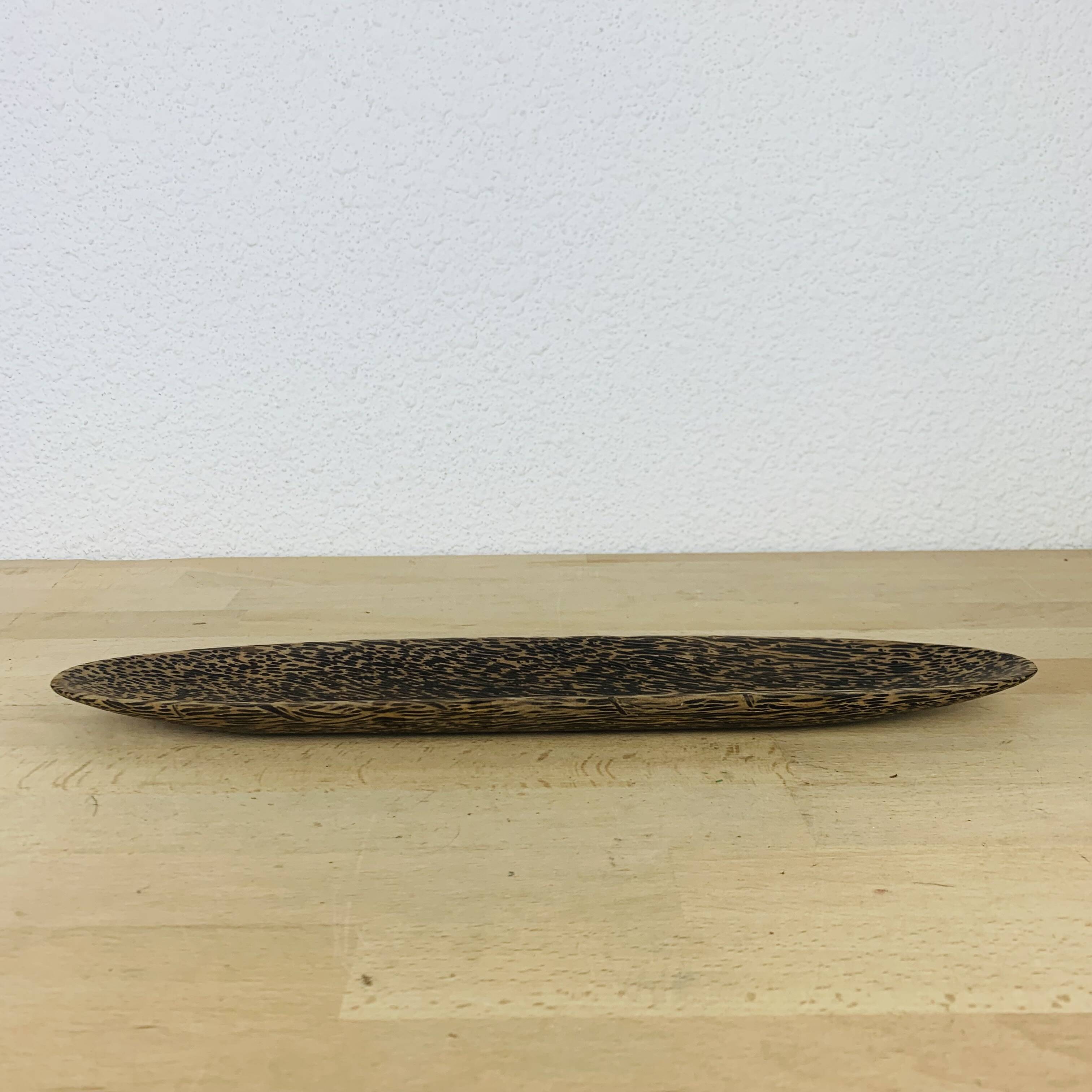 Vintage palm wood pocket tray