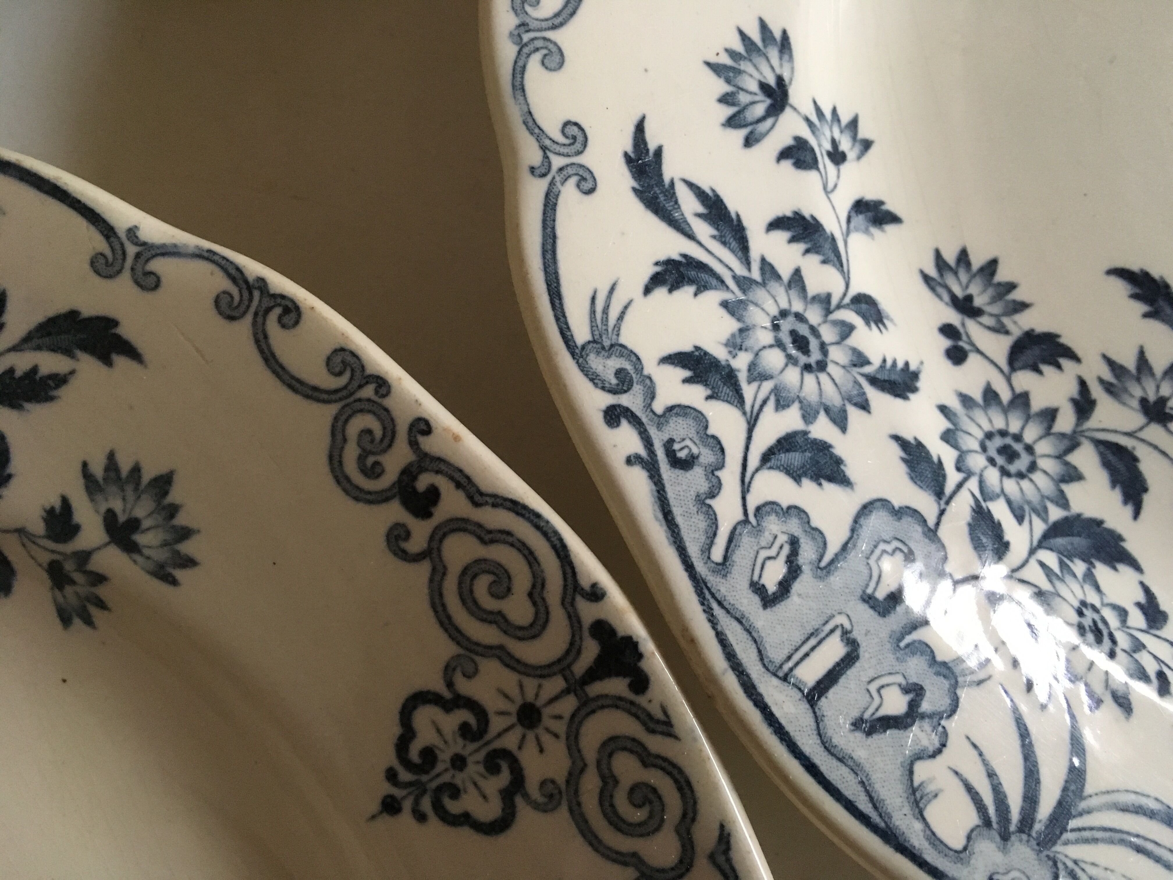 Set of 6 dinner plates earthenware of sarreguemines décor moscow early 20th