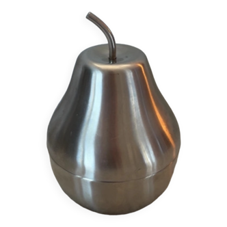 Stainless steel pear sugar bowl