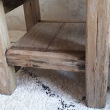 Pair of raw wooden bedsides