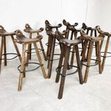 Mid century brutalist bar stools, 1960s