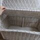 Bench storage chest vintage children's armchair in wicker rattan
