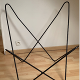 Vintage butterfly armchair with real leather