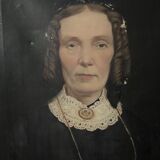 Oil on canvas portrait of a woman
