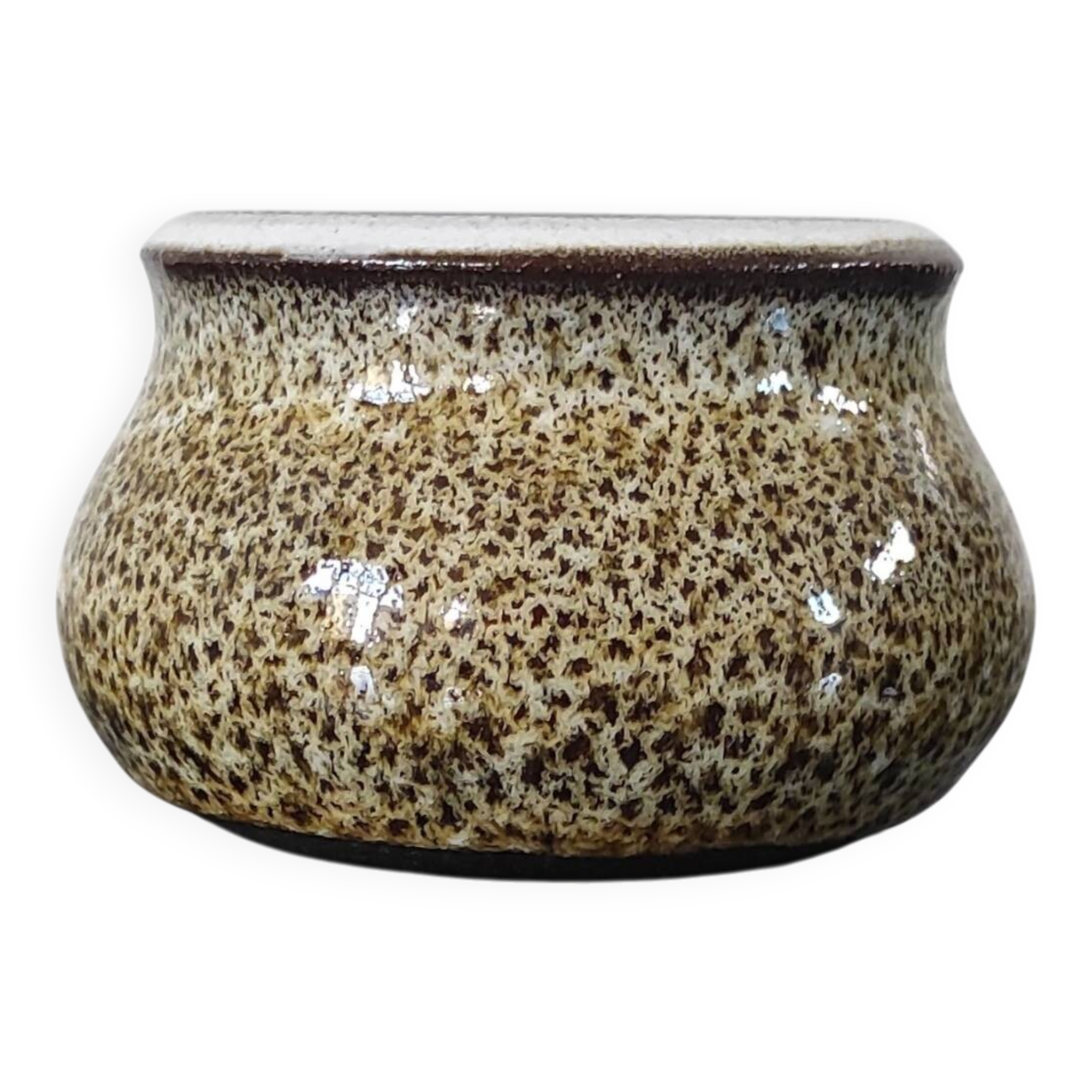 Petit pot vintage en grès émaillé scandinave