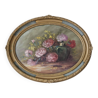 Painting, oil on wood framed, 20th century