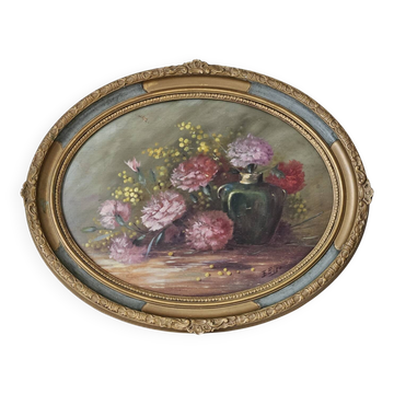 Painting, oil on wood framed, 20th century