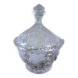 Cut glass vintage leaf design sweet jar