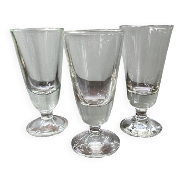 Lot de 3 verres à absinthe