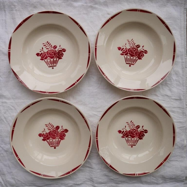 Set of 4 badonviller hollow plates