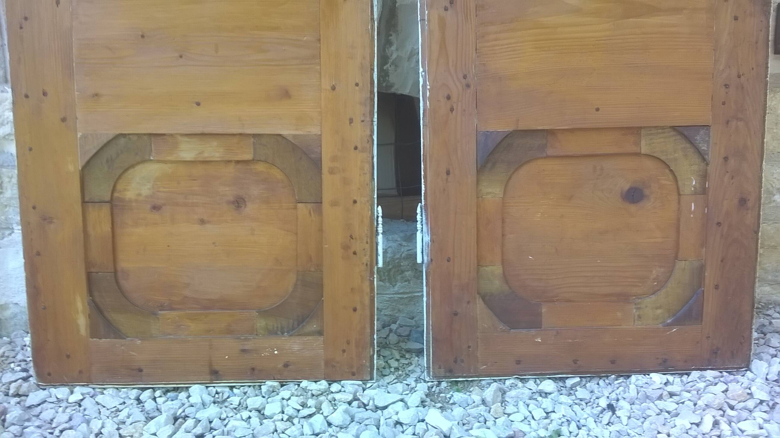 Set of large double doors for old molded cupboards